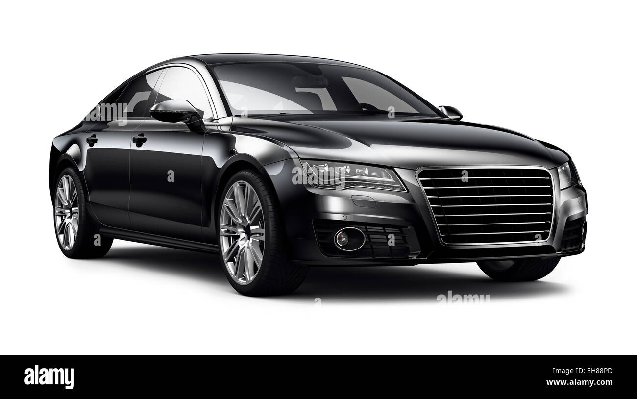 Modern black car Stock Photo Alamy