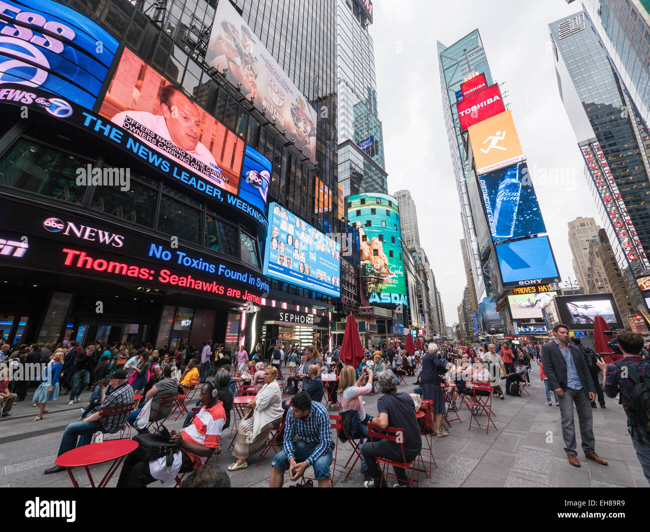 Times Square, Theatre District, Midtown, Manhattan, New York City, New York, United States of America, North America Stock Photo