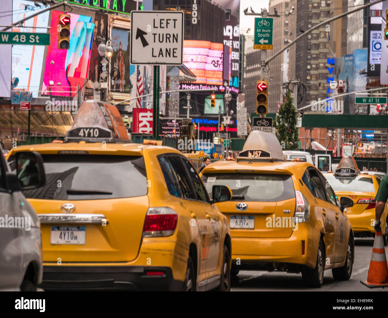 Times Square, Theatre District, Midtown, Manhattan, New York City, New York, United States of America, North America Stock Photo