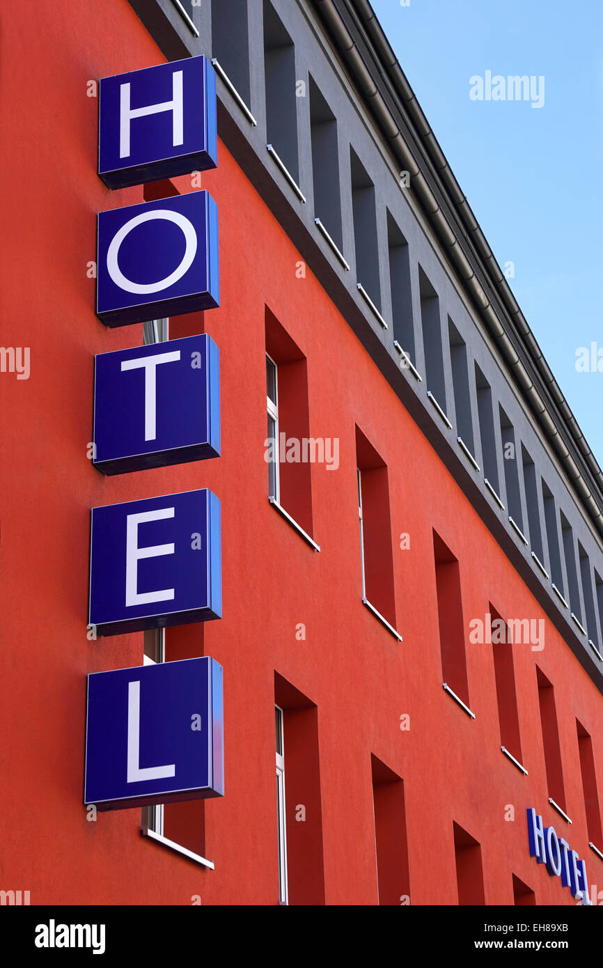 hotel sign Stock Photo