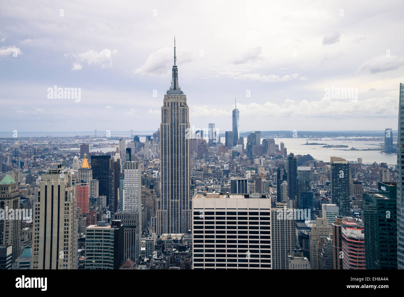 Empire State Building and Manhattan skyline, New York City, New York, United States of America, North America Stock Photo