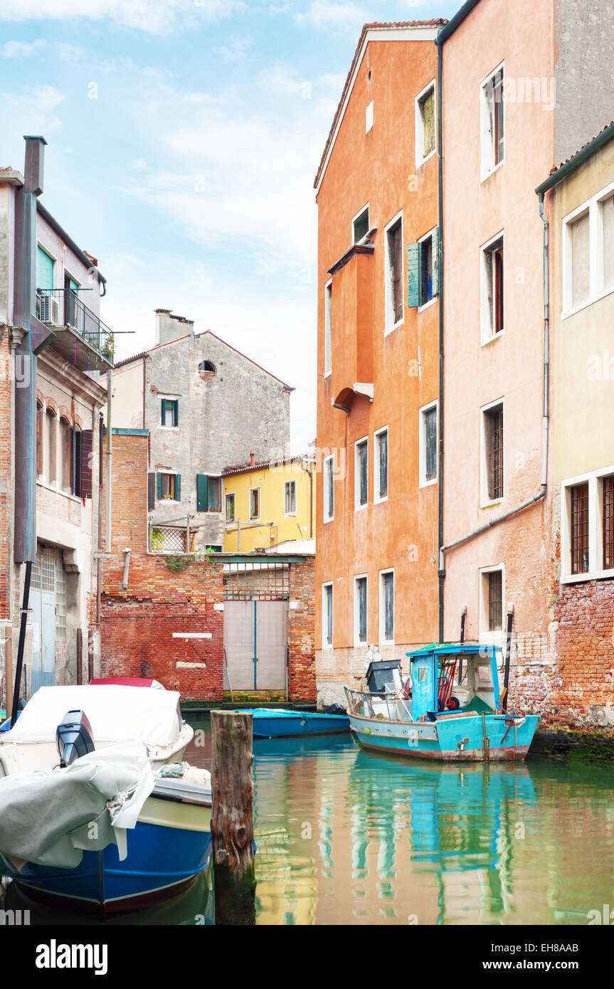 Small canal and old houses in Venice, Italy Stock Photo - Alamy