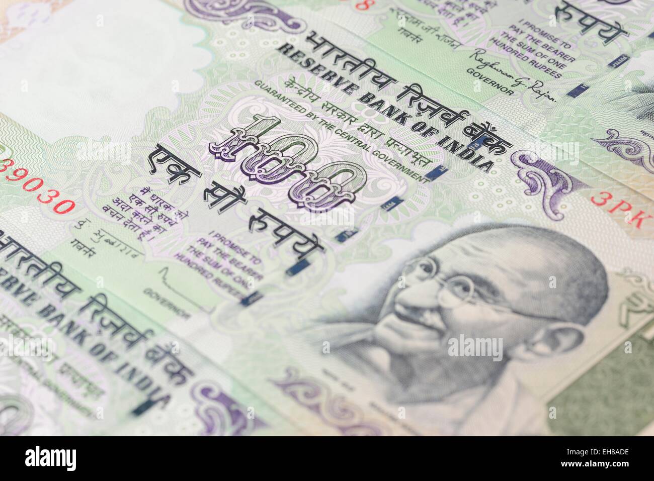 Close up of One Hundred Paper Currency Stock Photo