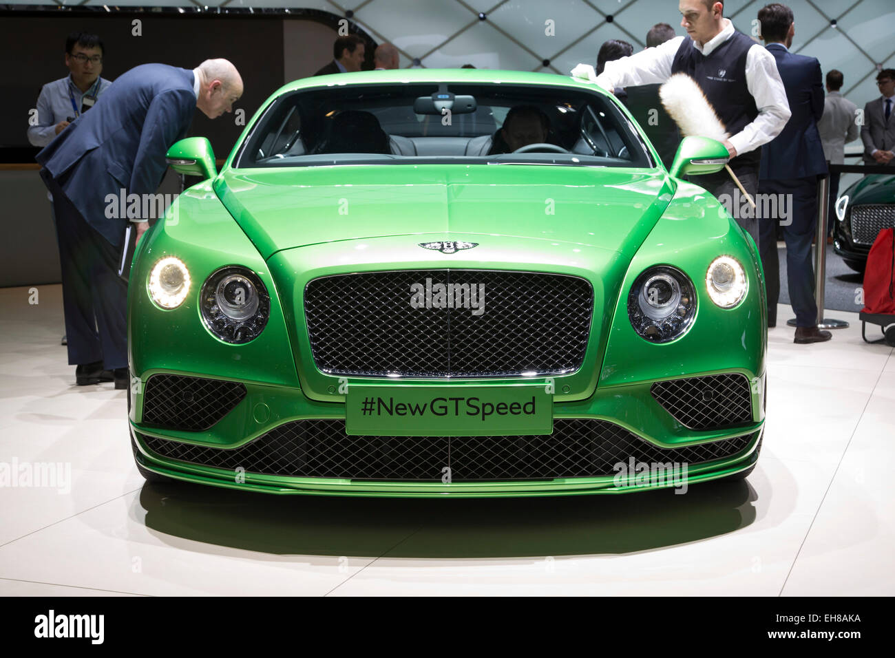 Bentley GT Speed at the Geneva motor show 2015 Stock Photo