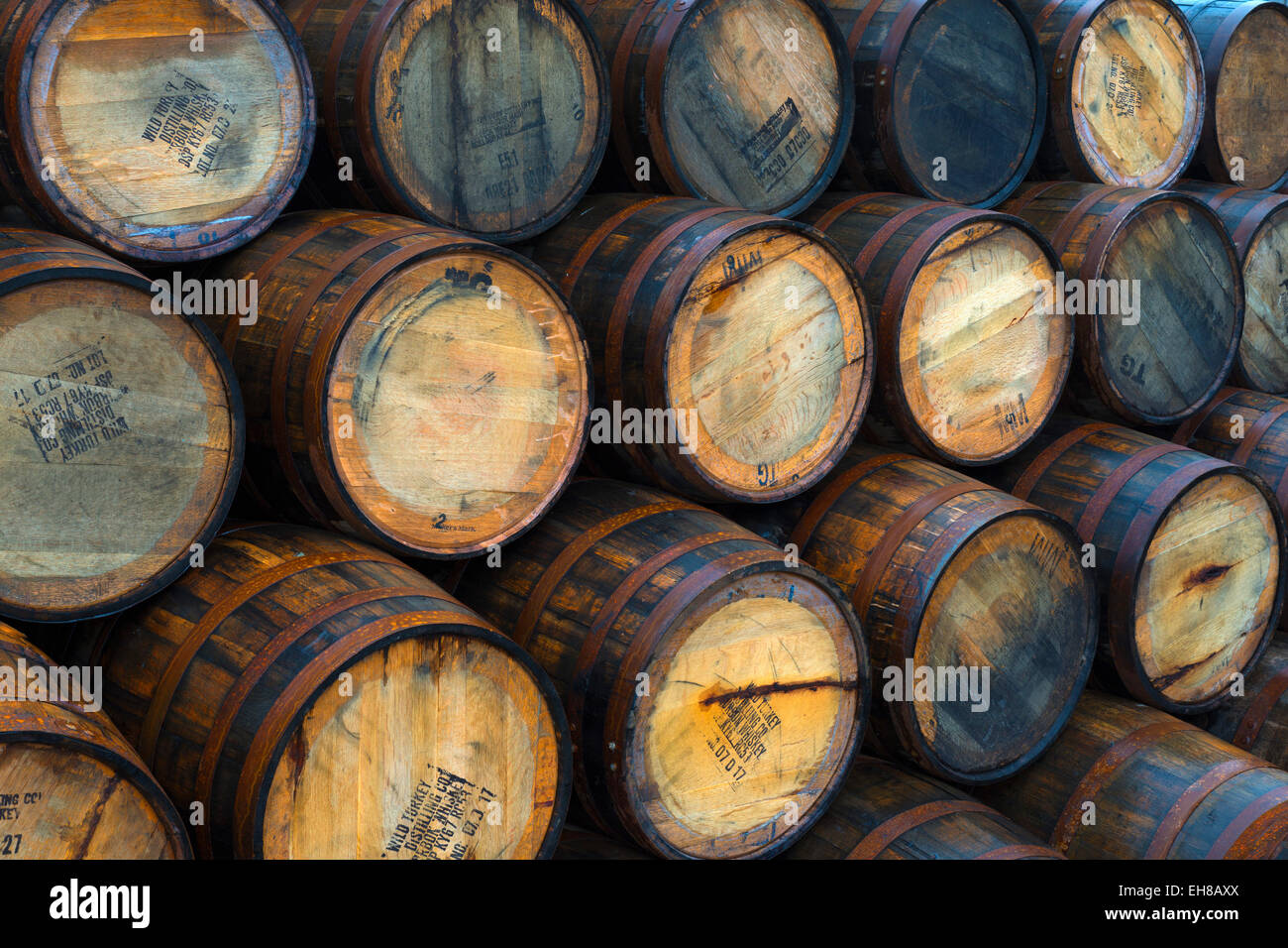 Casks (barrels), Port Askaig, Islay, Argyll and Bute, Scotland, United Kingdom, Europe Stock Photo