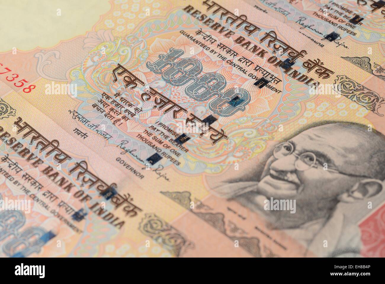 Indian Currency Of One Thousand Stock Photo