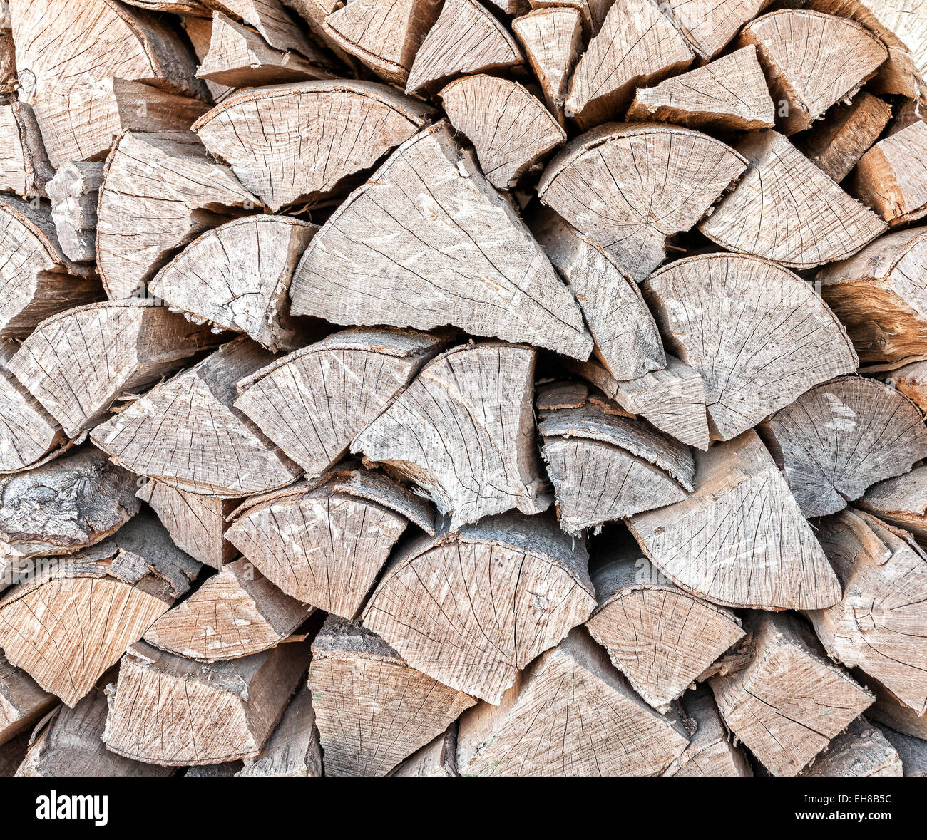 Background or texture made of firewood. Stock Photo