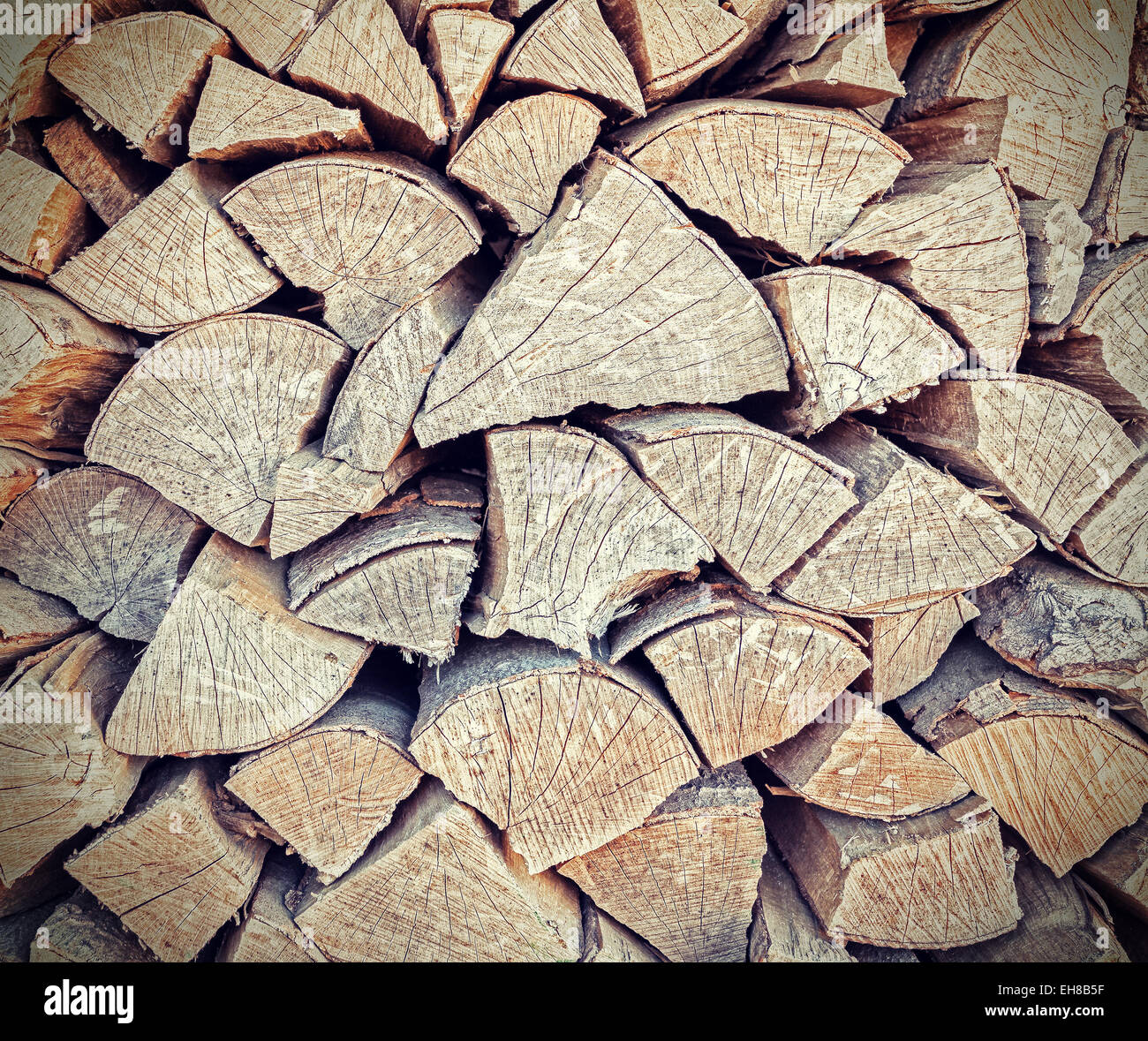 Background or texture made of firewood. Stock Photo