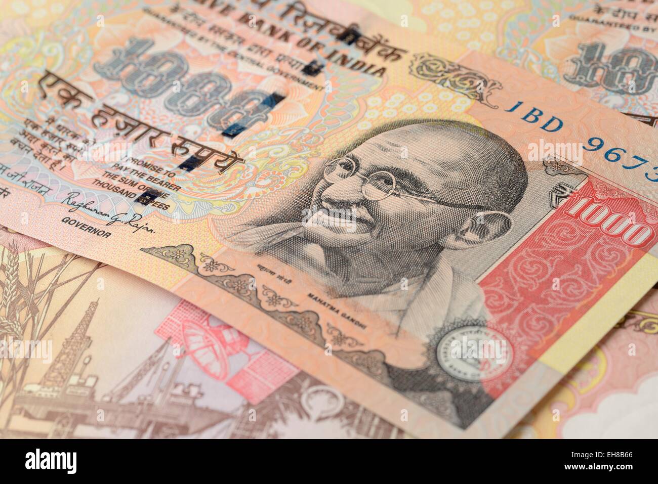 Indian Paper Currency Stock Photo