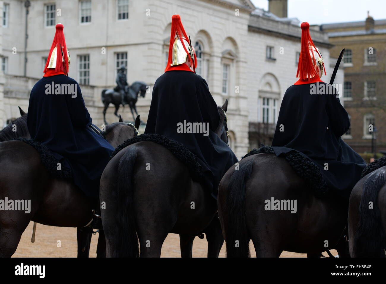 Blues and Royals at the Horse Guards Parade, London, UK Stock Photo