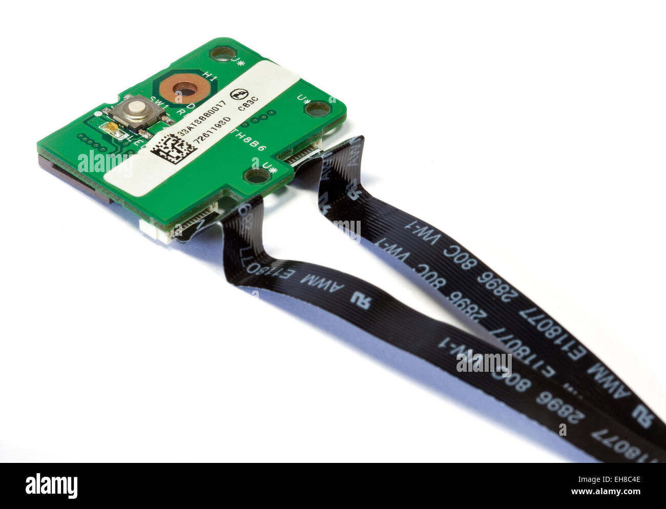 Flex Cable Interface Card used in Laptop Computer Stock Photo
