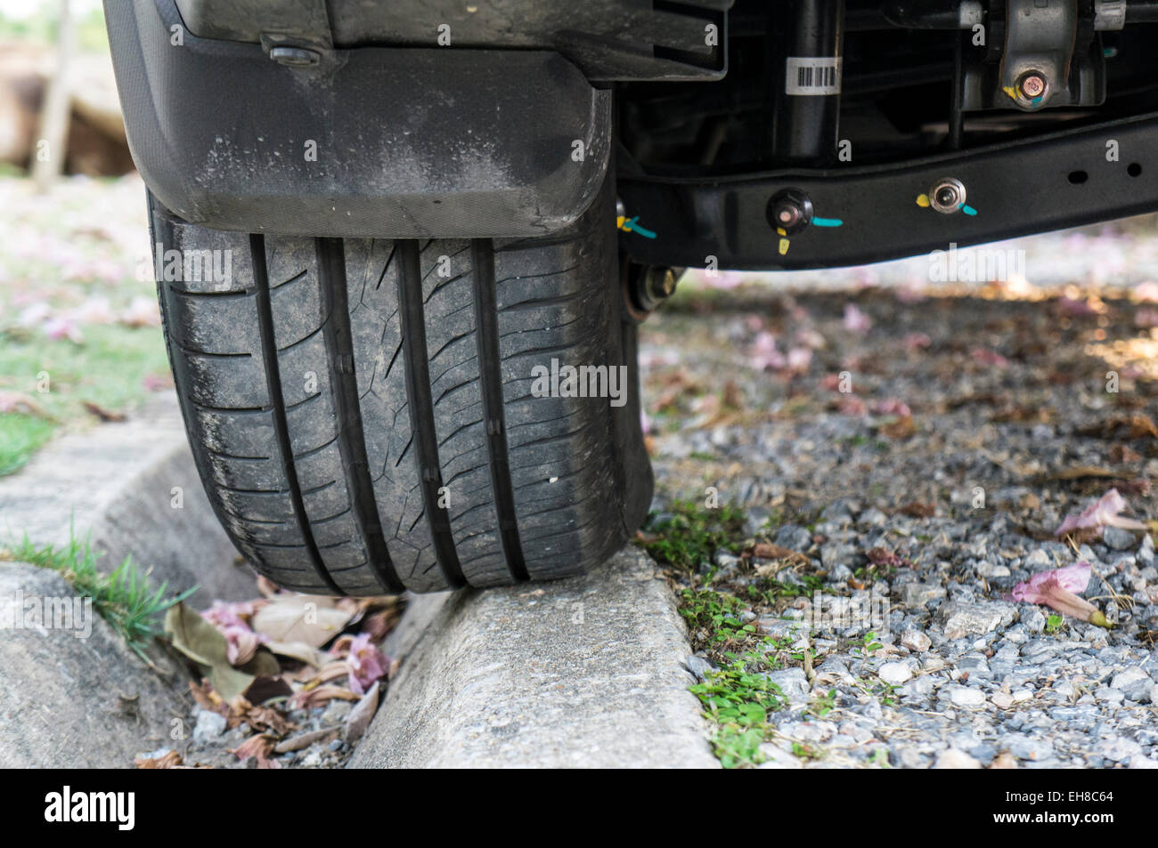 tires tire car truck suv automobile auto street park Stock Photo Alamy
