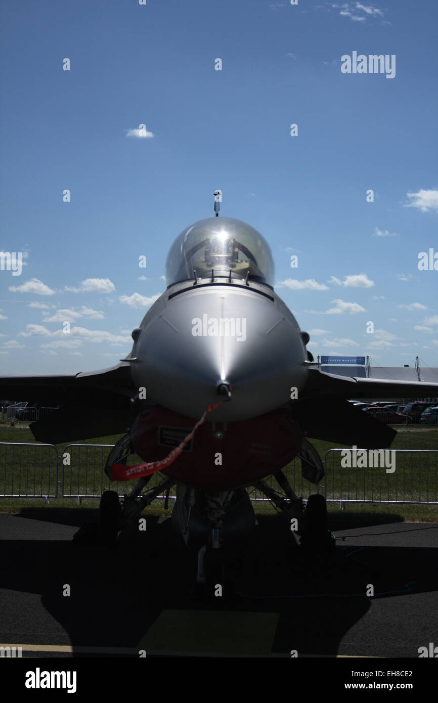 A USAF F-16 Strike Aircraft Stock Photo