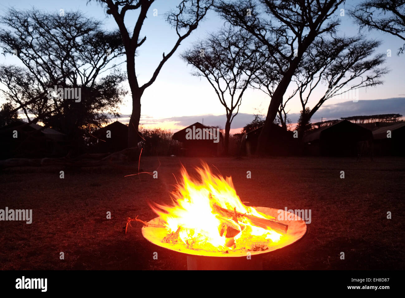 A Fire Pit At A Tent Camping Site At The Ngorongoro Conservation Area Tanzania Eastern Africa Stock Photo Alamy