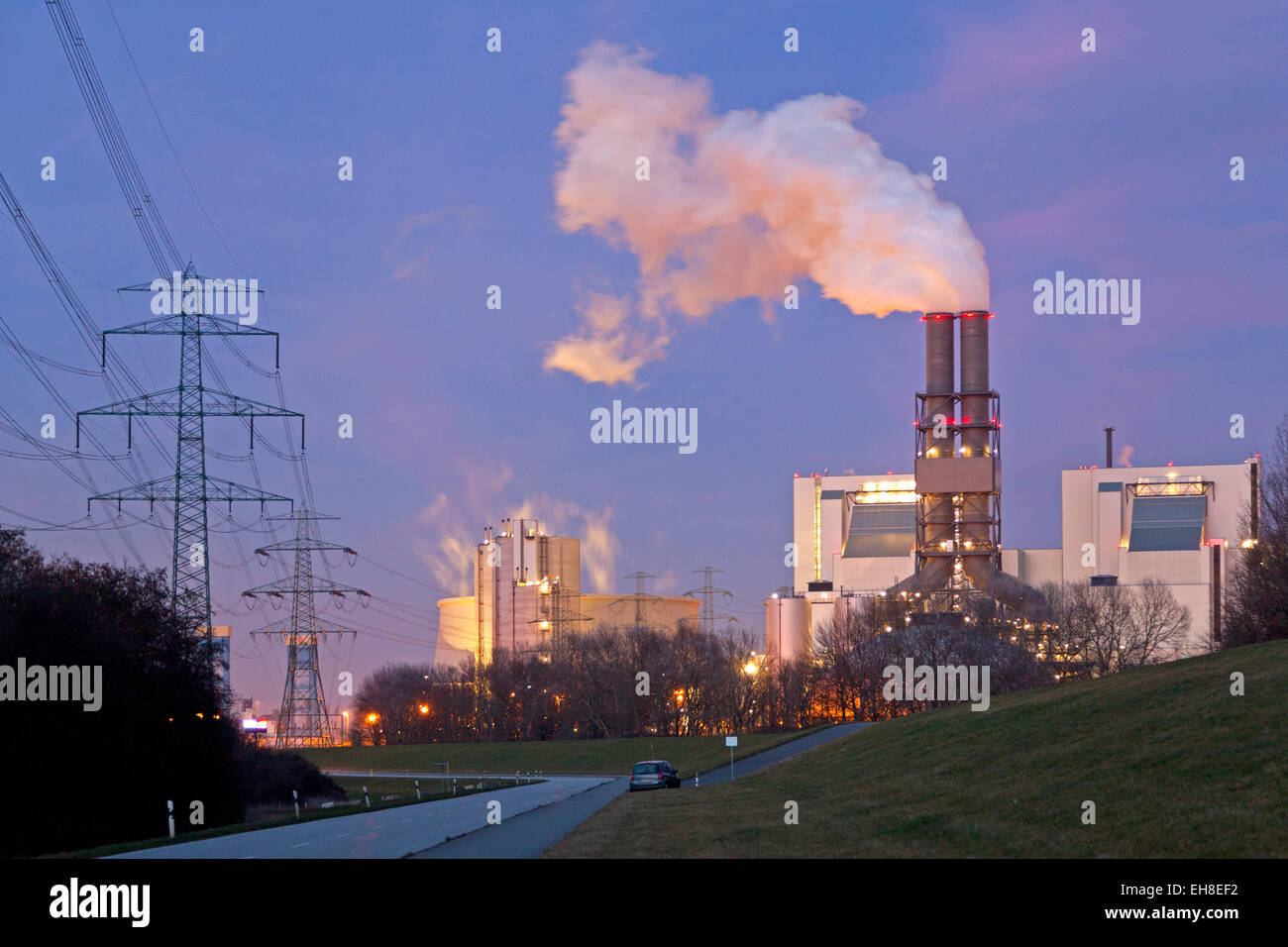 coal-fired power plant Moorburg, Hamburg, Germany Stock Photo