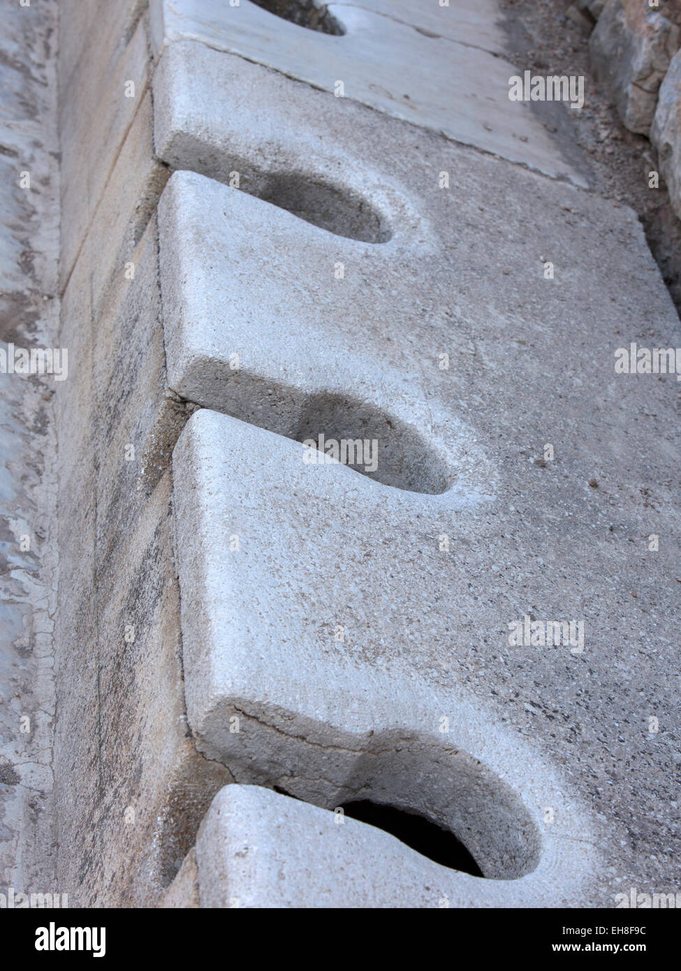 Ancient Ephesus Turkey historic toilet, restroom Stock Photo Alamy