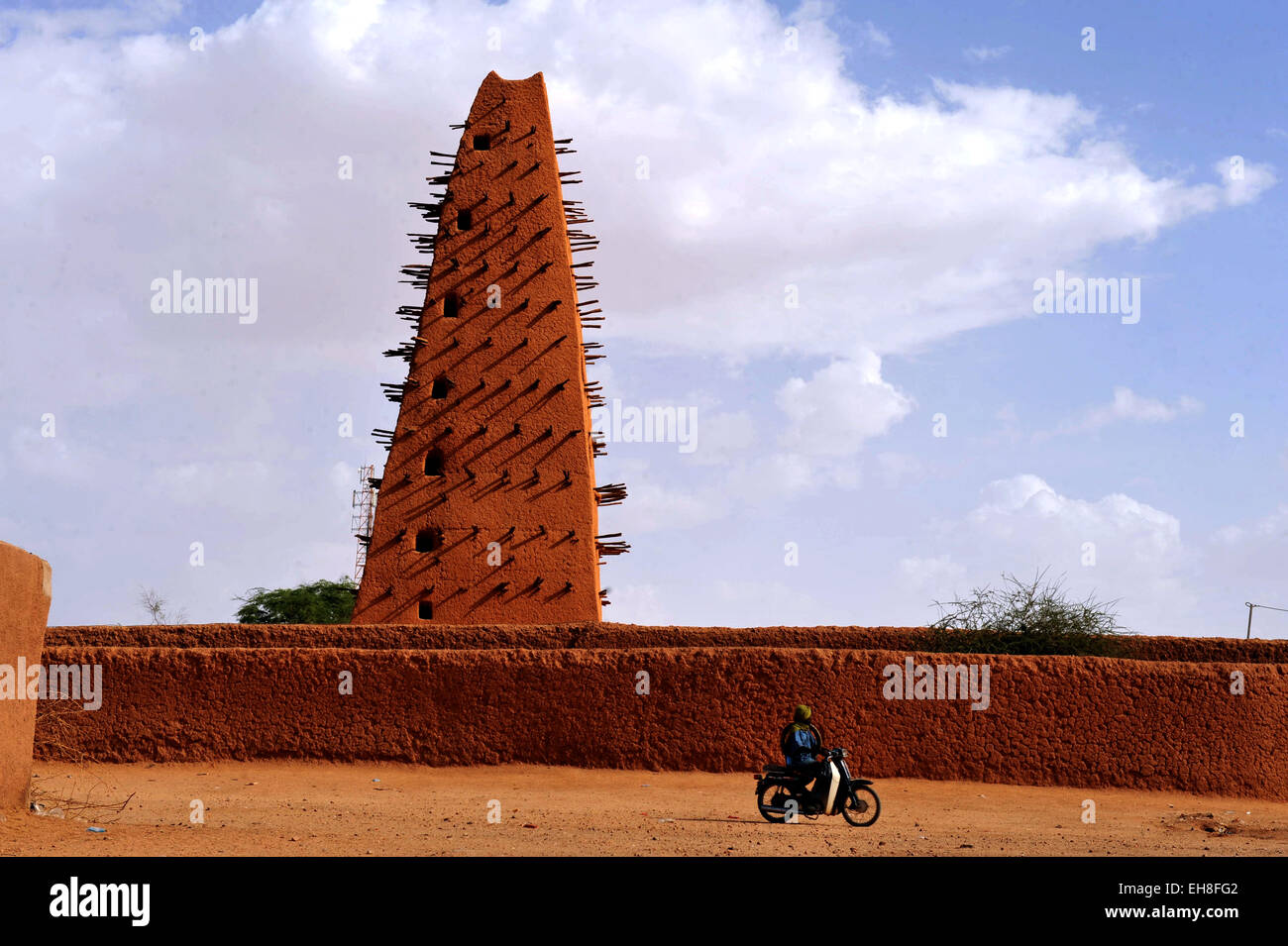 Mosque Tuareg, Agadez desert town, Niger, Africa Stock Photo