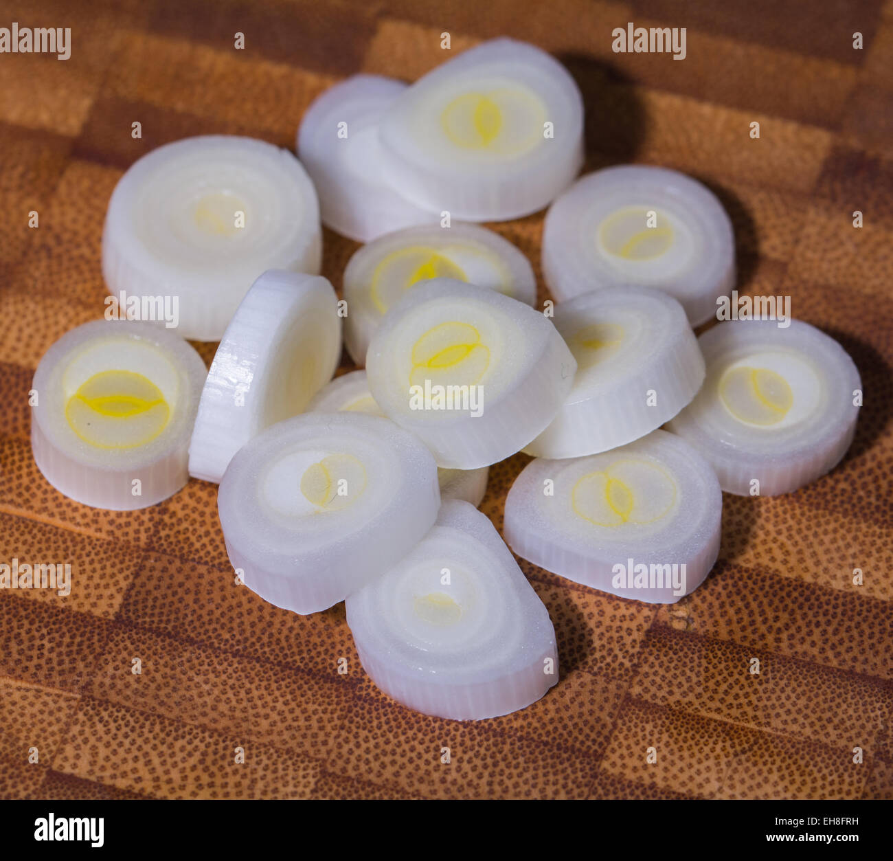 Cutted spring onions on a cutting board Stock Photo Alamy