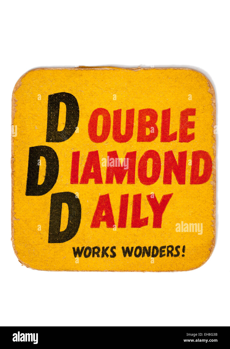 Vintage Beermat Advertising Double Diamond Beer Stock Photo