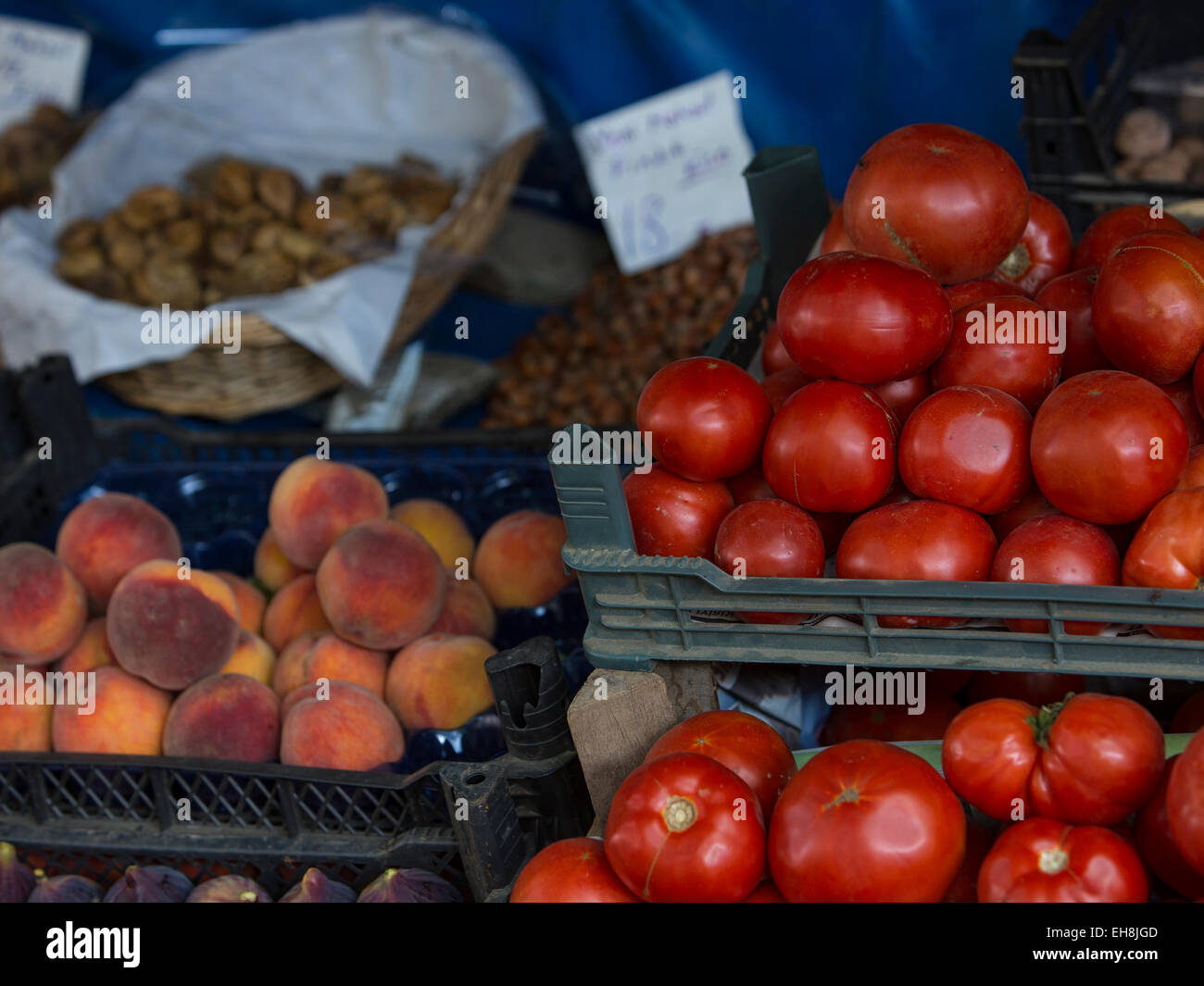Sirince, Turkey fresh fruit vegetables market Stock Photo