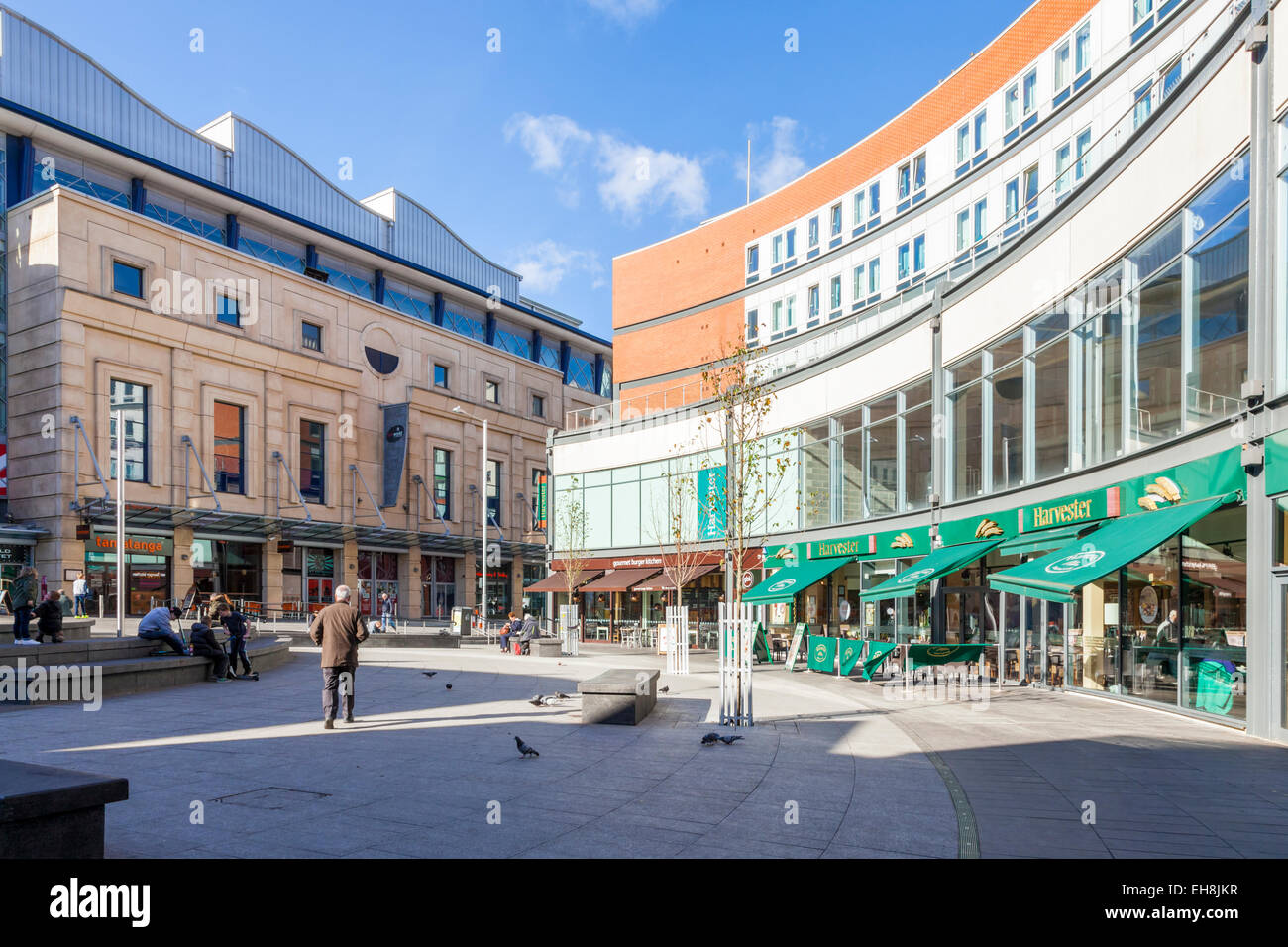 City centre pedestrianised area Trinity Square, Nottingham, England