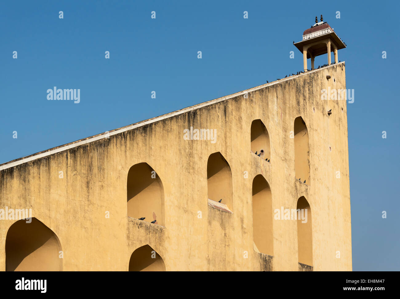 Giant Sundial (Samrat Yantra) at Jantar Mantar Observatory, Jaipur, Rajasthan, India Stock Photo