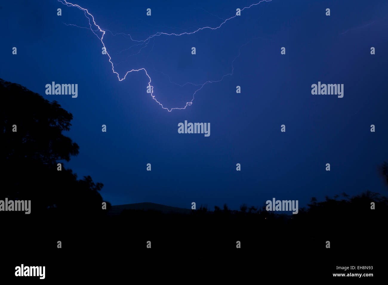 Lightning in the Night Sky; UK Stock Photo - Alamy