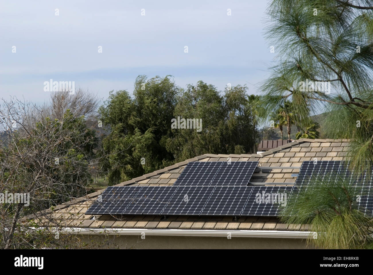 Residential solar panels USA Stock Photo Alamy