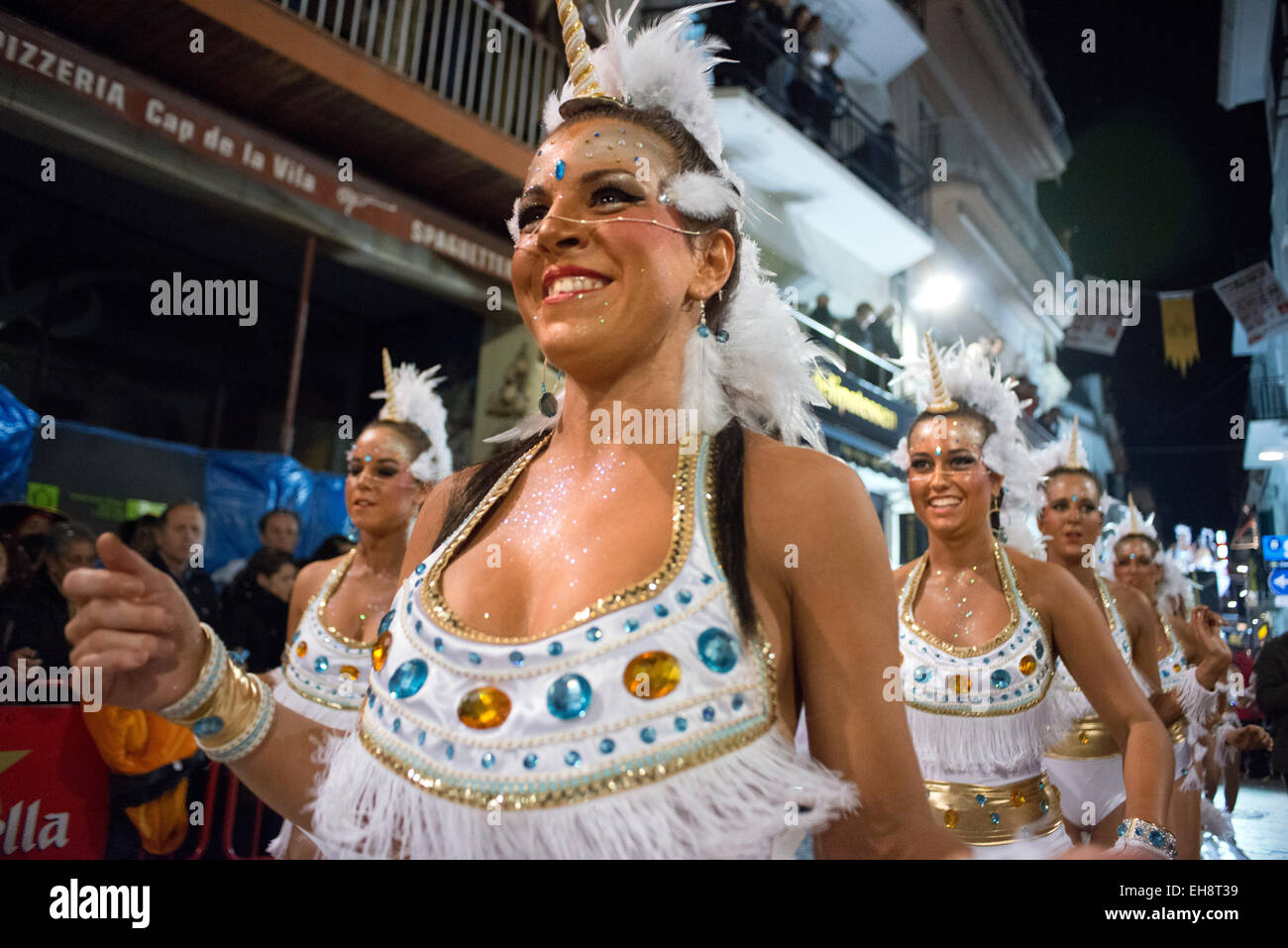 Sitges Carnival 2015.  The Sitges Carnival is known as one of the greatest in Spain. This year the carnival will be held from Fe Stock Photo