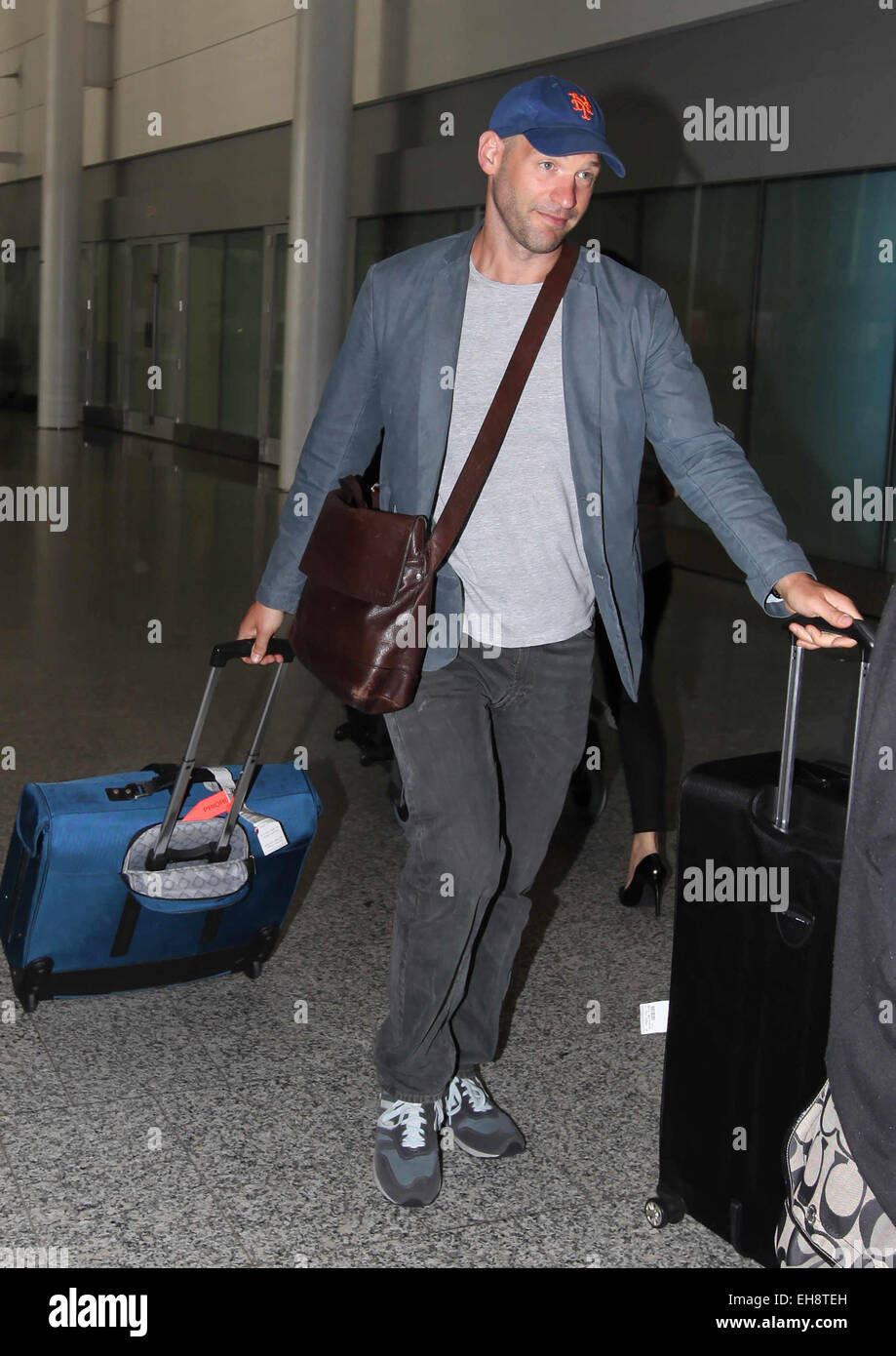 Celebrities at Toronto Pearson International Airport Featuring: Corey Stoll Where: Toronto, Canada When: 03 Sep 2014 Stock Photo