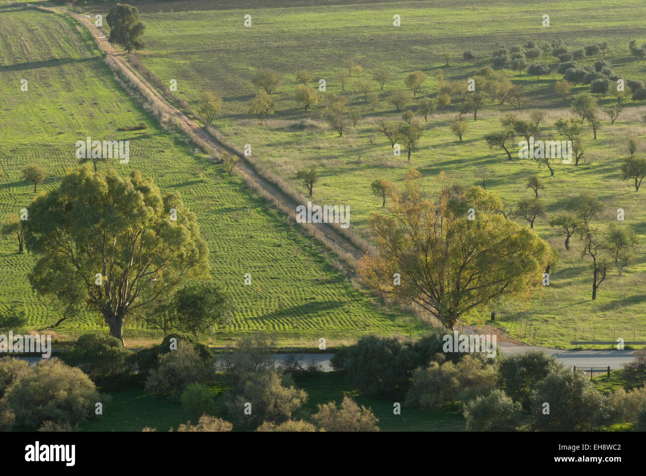 Agrigente, View From The Valley Of The Temples, Landscape Stock Photo