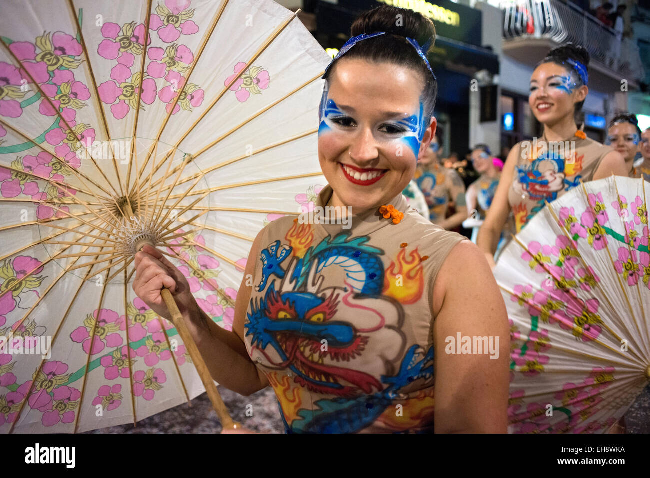 Sitges Carnival 2015.  The Sitges Carnival is known as one of the greatest in Spain. This year the carnival will be held from Fe Stock Photo