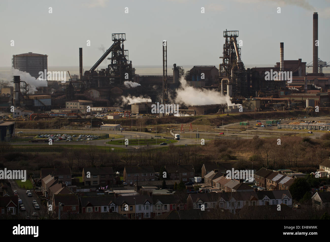 Tata Steel Strip Products UK Port Talbot Works, Tata Steel Works, Port Talbot, South Wales, UK, EU. Stock Photo