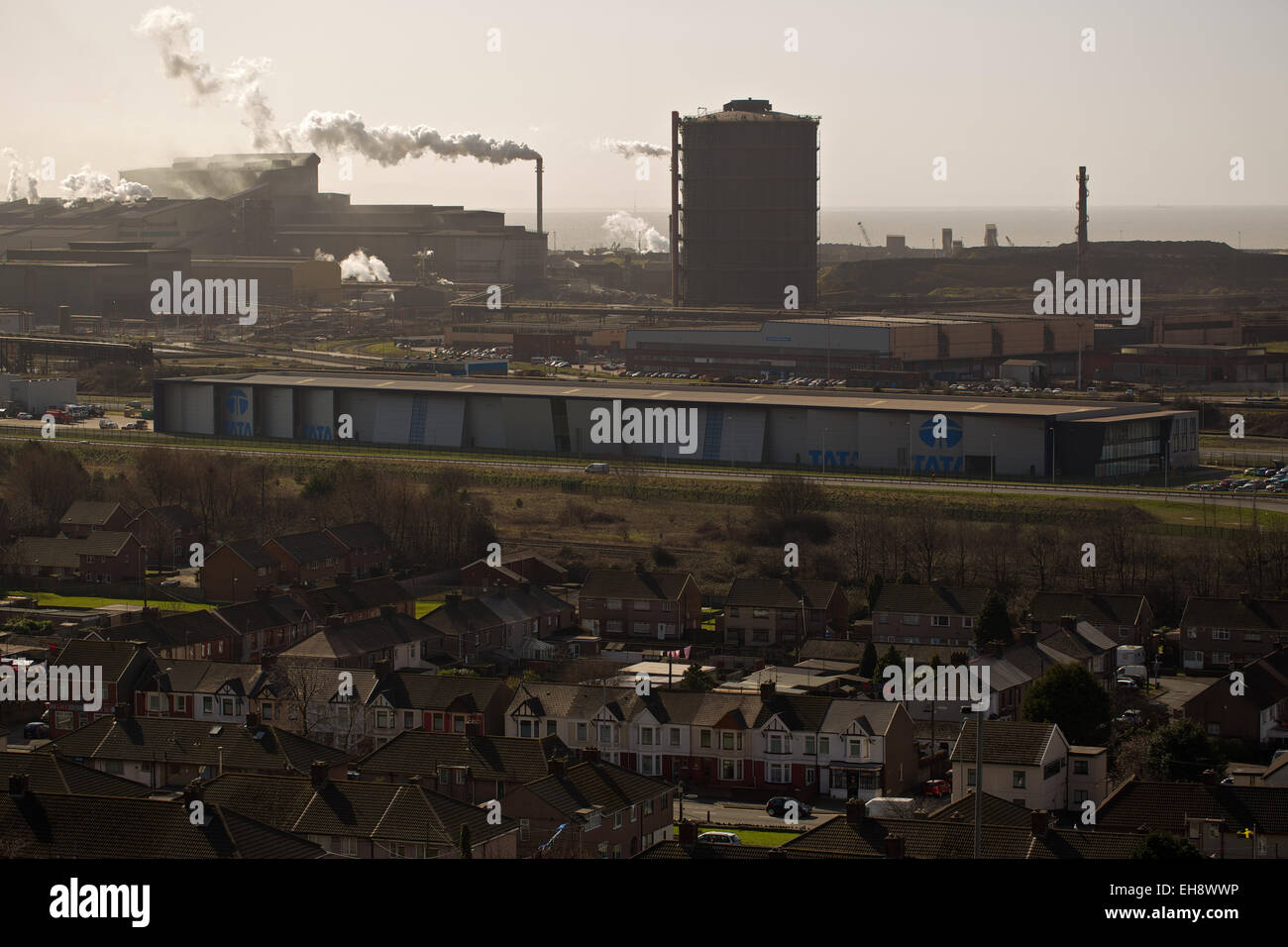 Tata Steel Strip Products UK Port Talbot Works, Tata Steel Works, Port Talbot, South Wales, UK, EU. Stock Photo