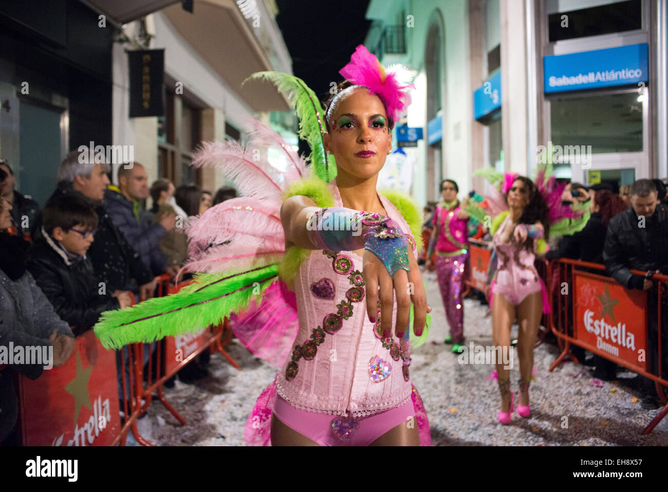 Sitges Carnival 2015.  The Sitges Carnival is known as one of the greatest in Spain. This year the carnival will be held from Fe Stock Photo