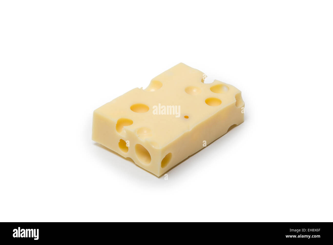 Piece of Cheese isolated on white background Stock Photo