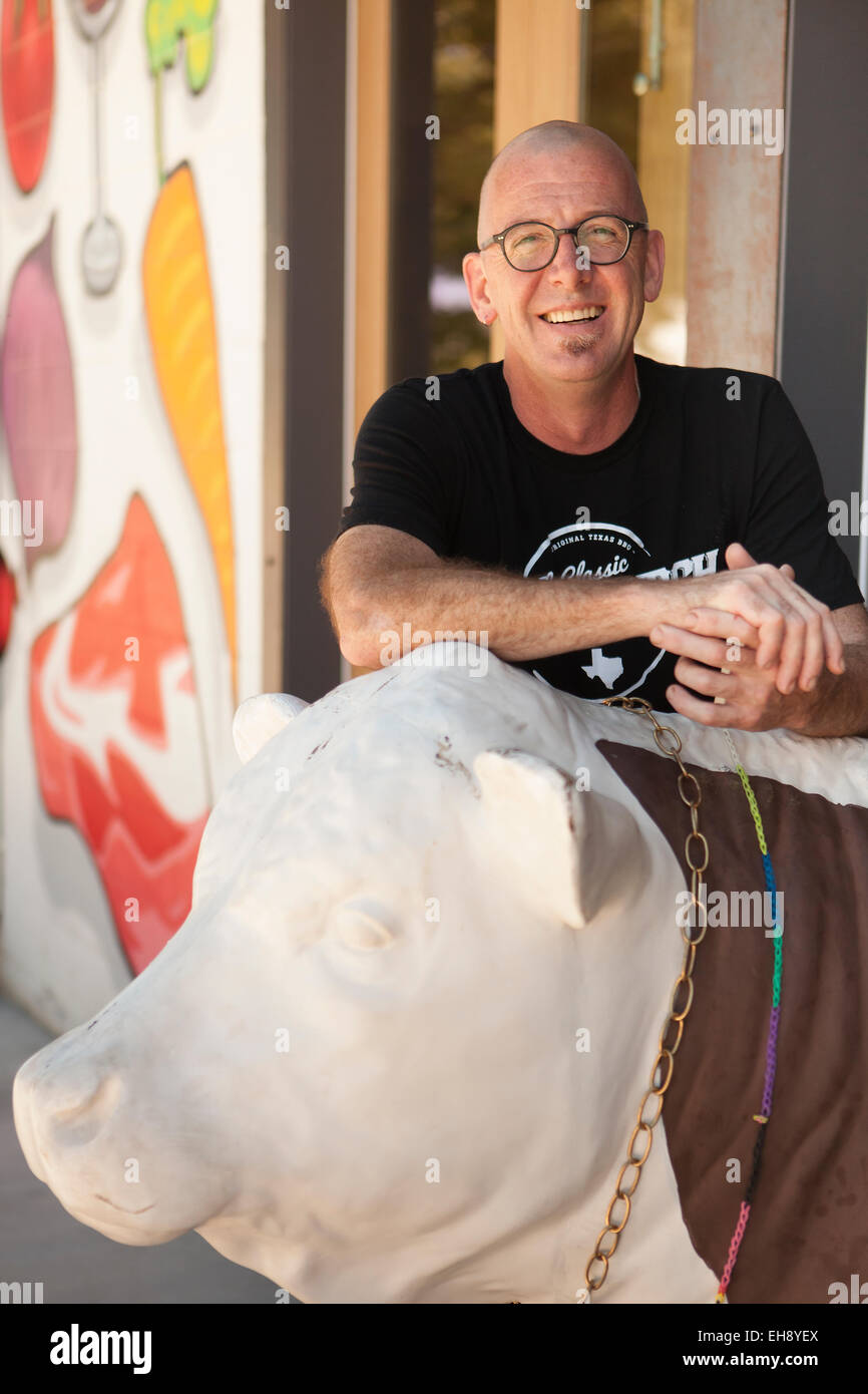 owner Jeff Olsson, Industrial Eats, Buellton, California Stock Photo