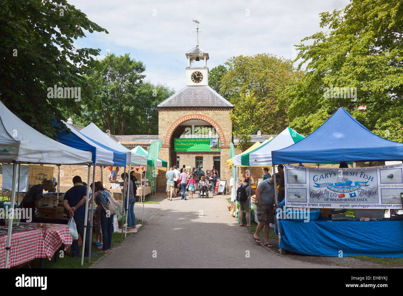 Morden Farmers market Stock Photo Alamy