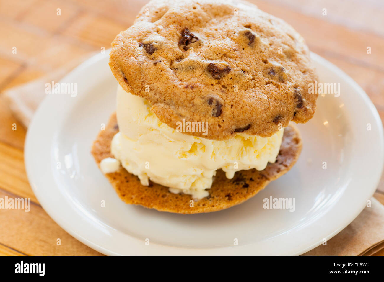 ice cream-and-cookie sandwich, Industrial Eats, Buellton, California Stock Photo