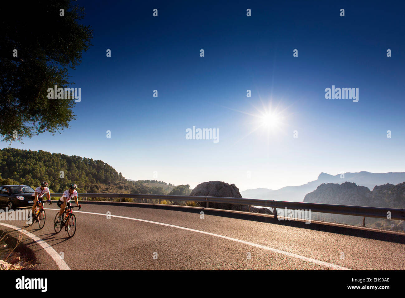 Cycling, Mallorca, Spain Stock Photo