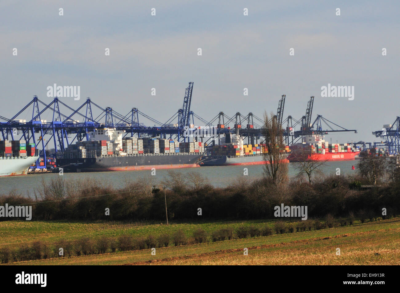 Felixstowe Docks Stock Photo