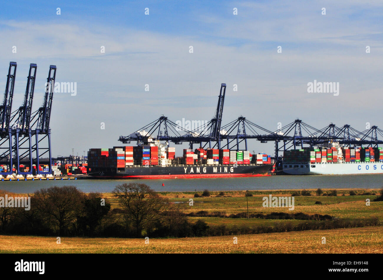 Felixstowe Docks Stock Photo