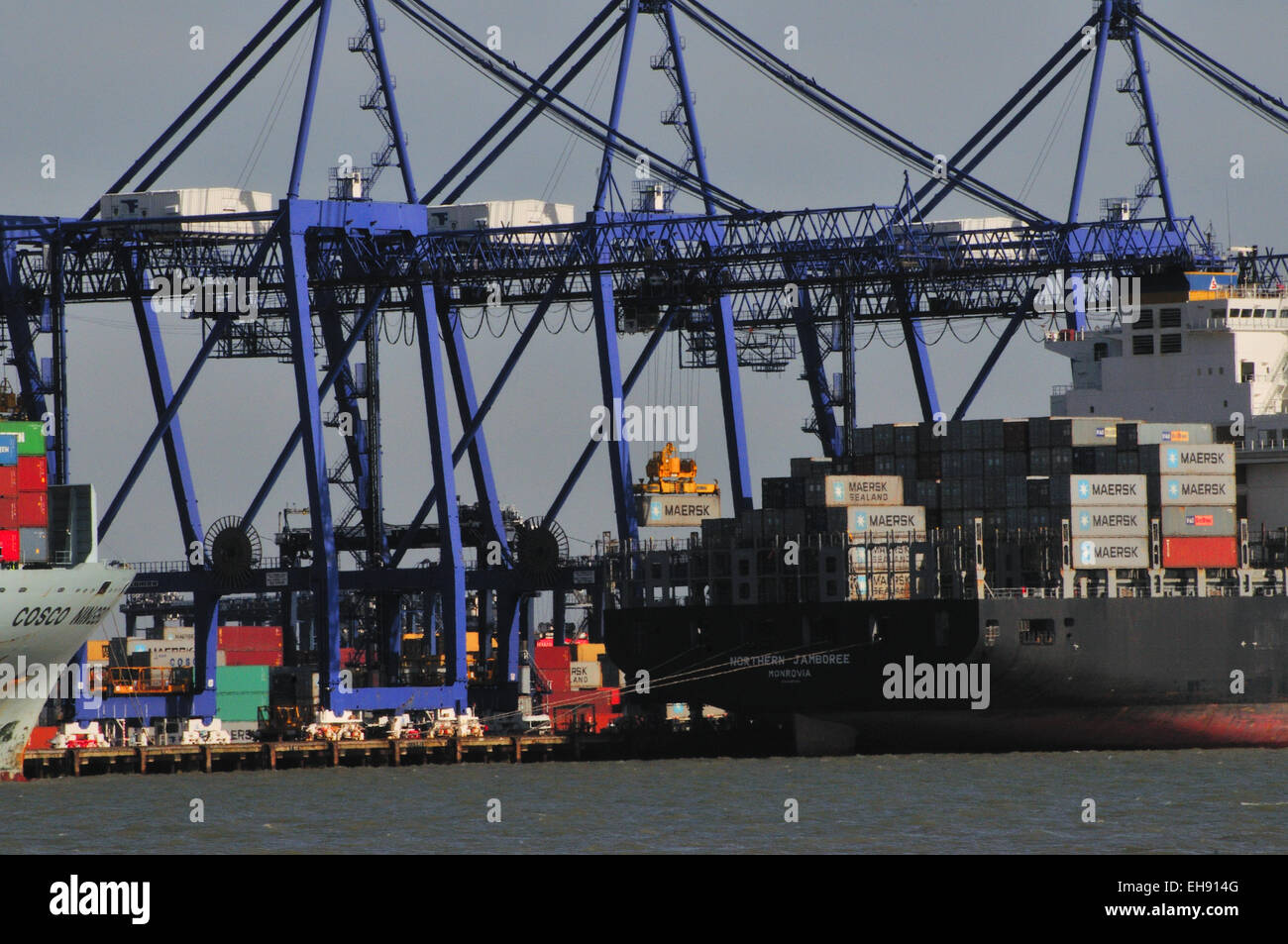 Felixstowe Docks Stock Photo