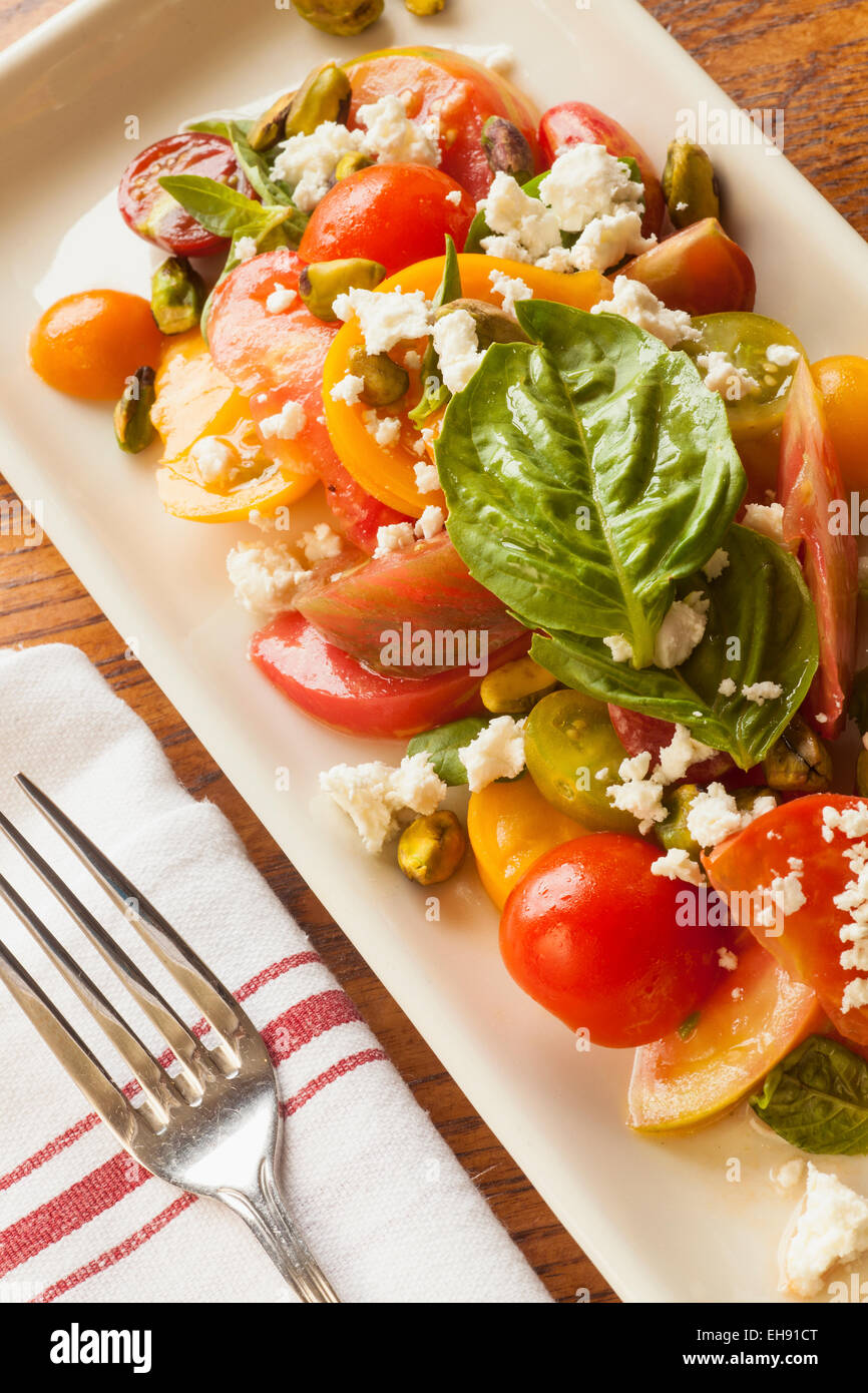 Heirloom tomato and basil salad, It's Italia Restaurant, Half Moon Bay