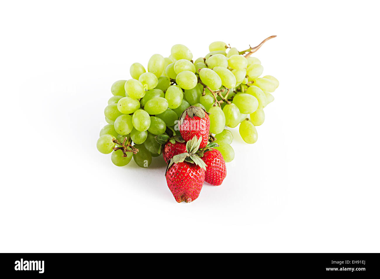 Fresh Grapes and Strawberry Fruits Health Nobody Stock Photo Alamy