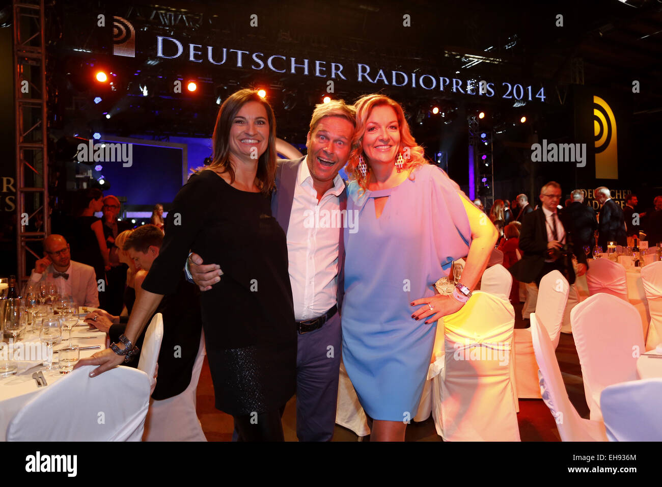 Deutscher Radiopreis 2014 (German Radio Award 2014) at Schuppen 52. Featuring: Inka Schneider,Hinnerk Baumgarten,Bettina Tietjen Where: Hamburg, Germany When: 04 Sep 2014 Stock Photo