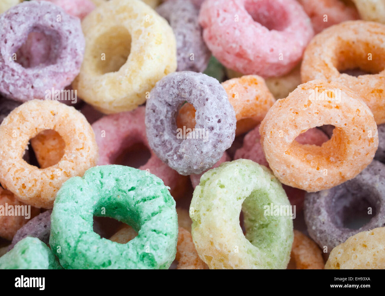 A close-up of Kellogg's Froot Loops cereal. Canadian version of Froot Loops  shown Stock Photo - Alamy