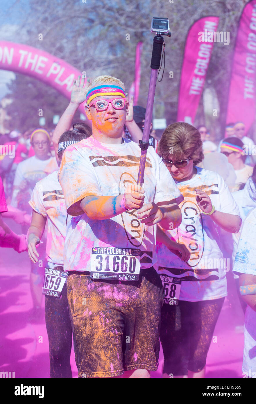 An unidentified runners at the Las Vegas Color Run Stock Photo Alamy