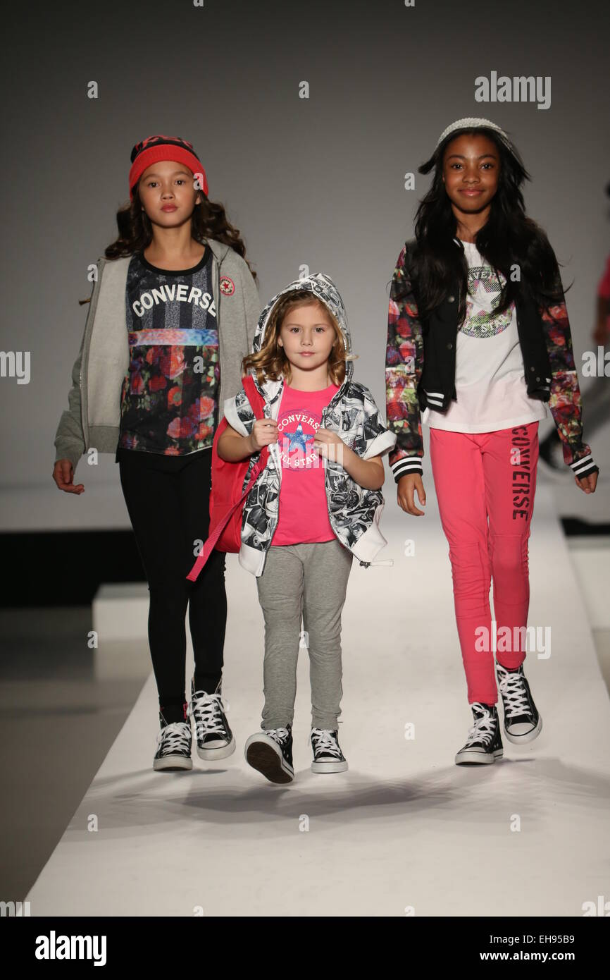 Kid models walk the runway at the Nike Levi's Kids fashion show during  Mercedes-Benz Fashion Week Fall 2015 Stock Photo - Alamy