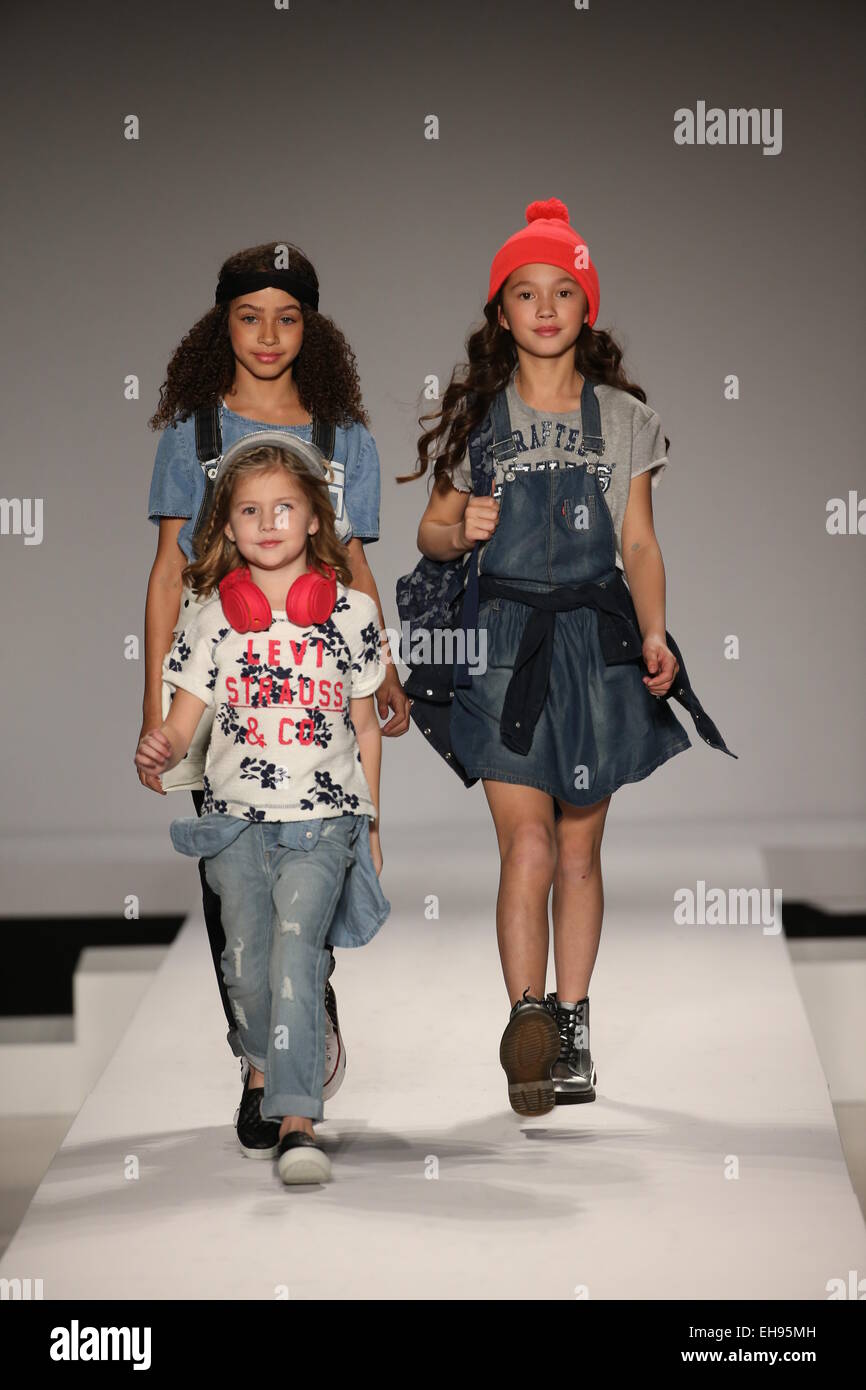 Kid models walk the runway at the Nike Levi's Kids fashion show during  Mercedes-Benz Fashion Week Fall 2015 Stock Photo - Alamy
